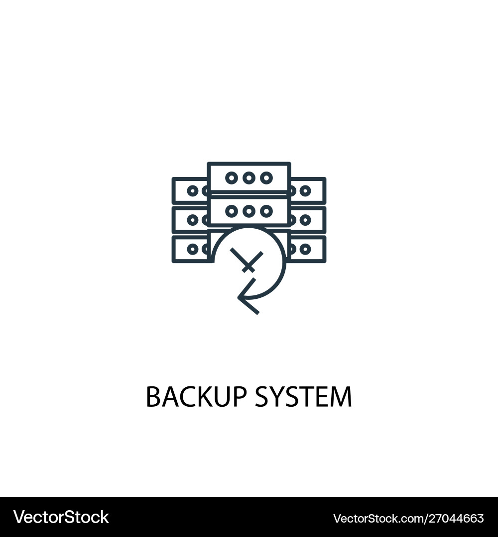 Backup system concept line icon simple element vector image