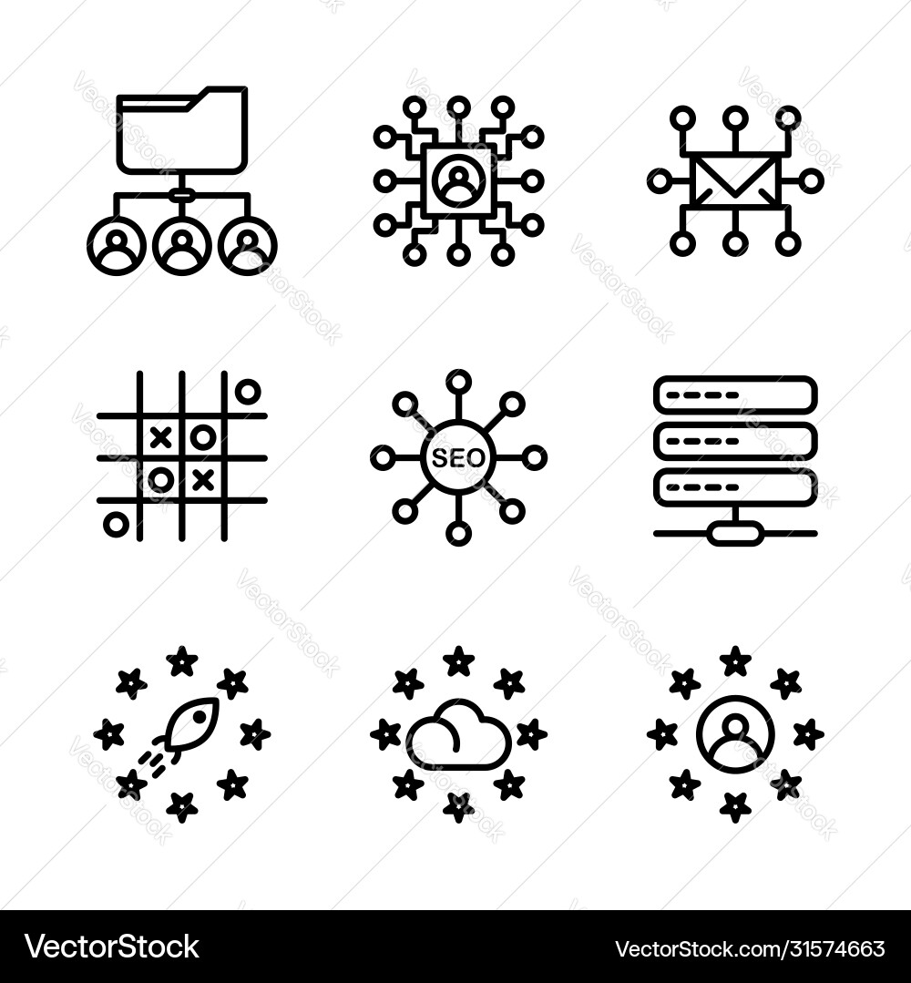 Basic search engine optimization icon include Basic search engine optimization icon include vector image