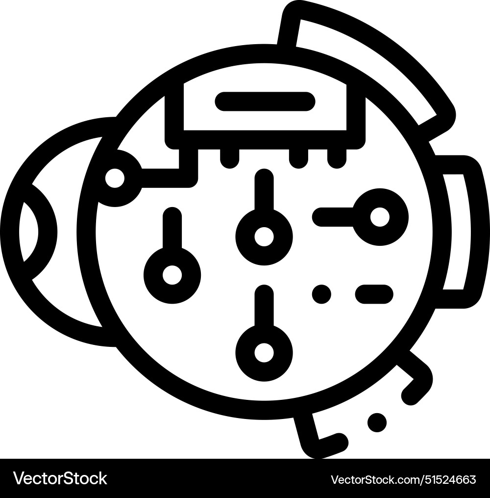 Bionic eye icon thin linear style design isolated Bionic eye icon thin linear style design isolated vector image