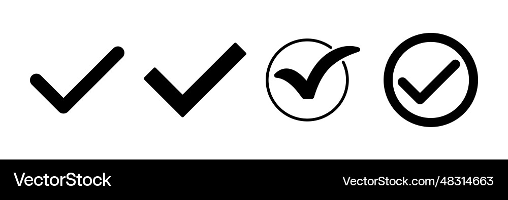 Check icon mark list button vector image