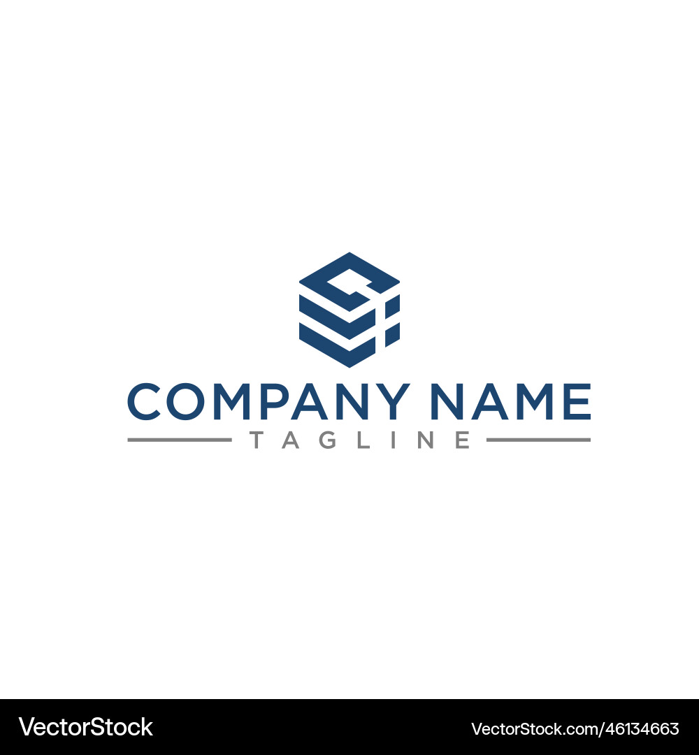 Cii letter logo in the form of hexagons and cube Cii letter logo in the form of hexagons and cube vector image