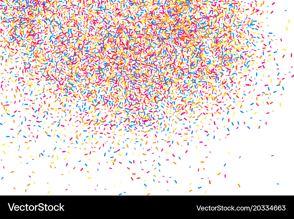 Colorful explosion of confetti colored grainy Vector Image