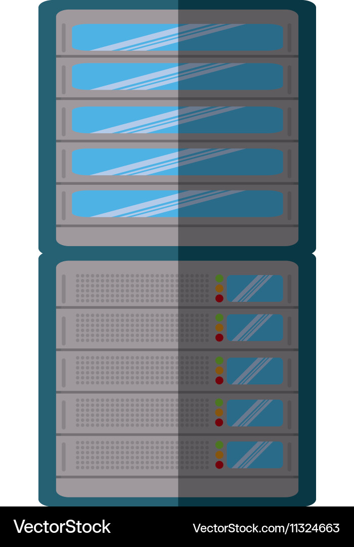 Computer server data isolated icon Vector Image