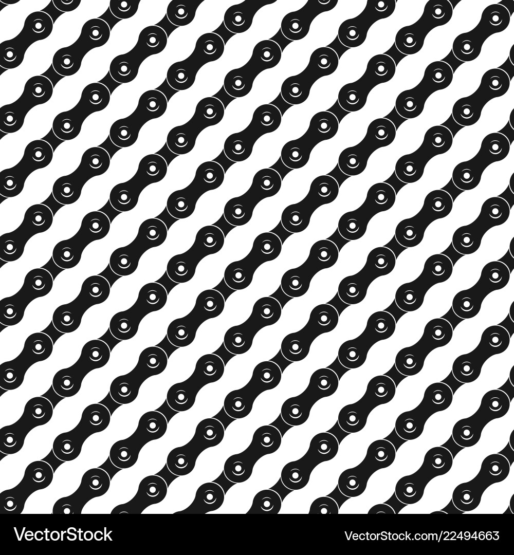 Diagonal Bicycle Chain Pattern Vector Image