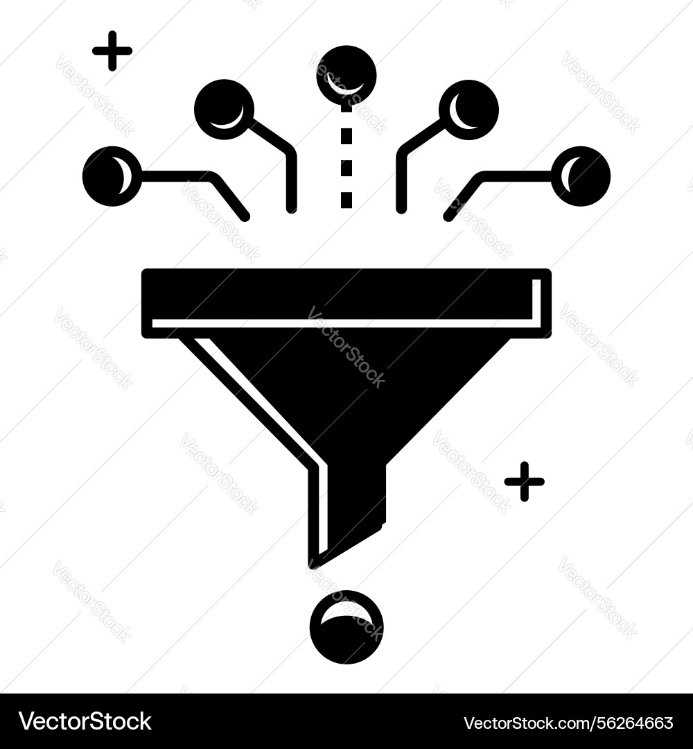 Efficient data gathering process icon design vector image