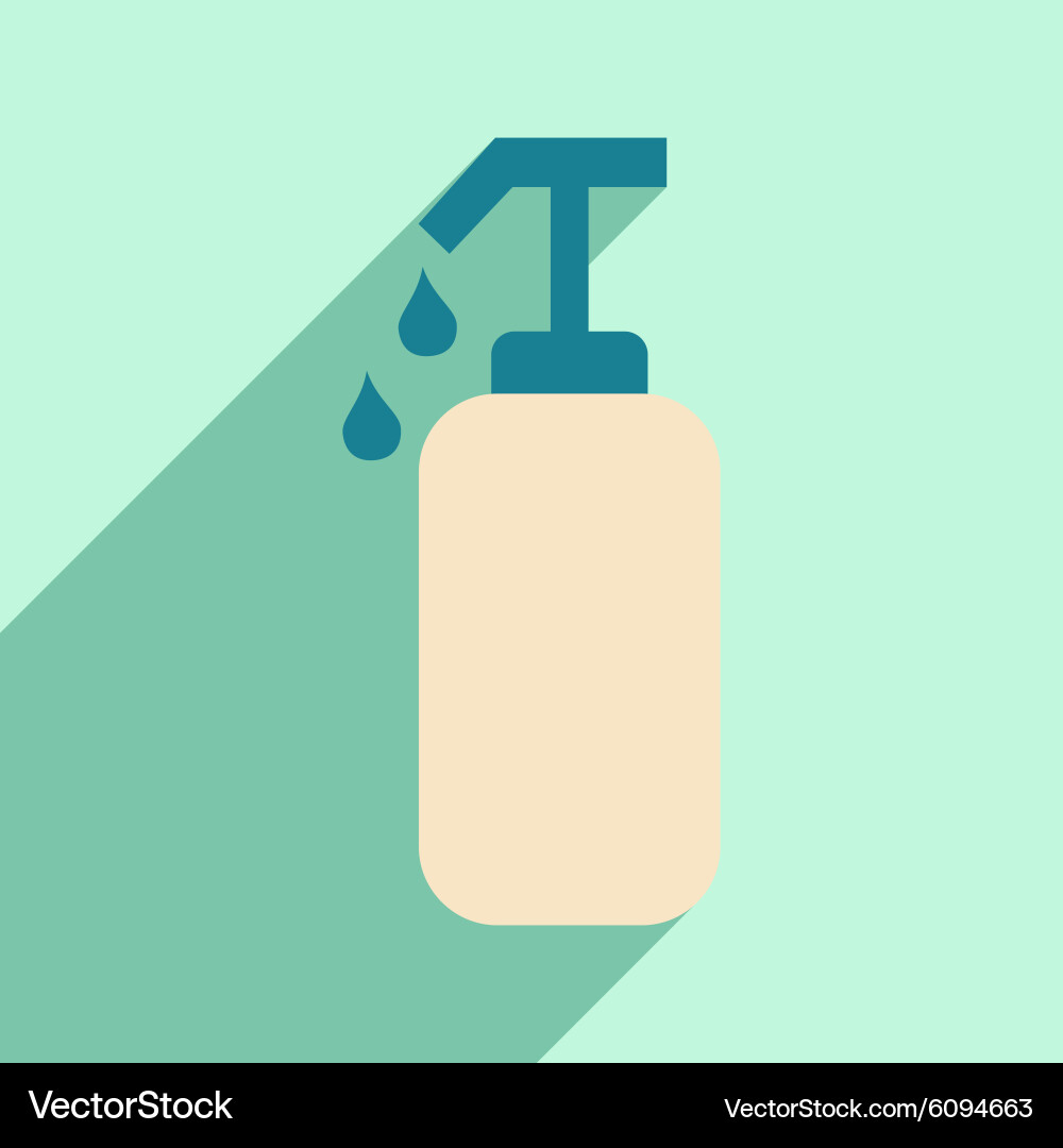 Flat with shadow icon and mobile application cream vector image