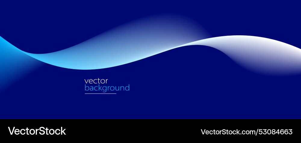 Flowing dark blue curve shape with soft gradient Flowing dark blue curve shape with soft gradient vector image