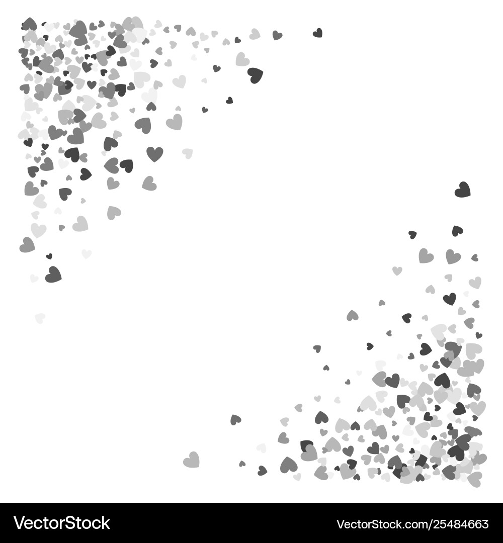 Frame or border random scatter hearts Frame or border random scatter hearts vector image