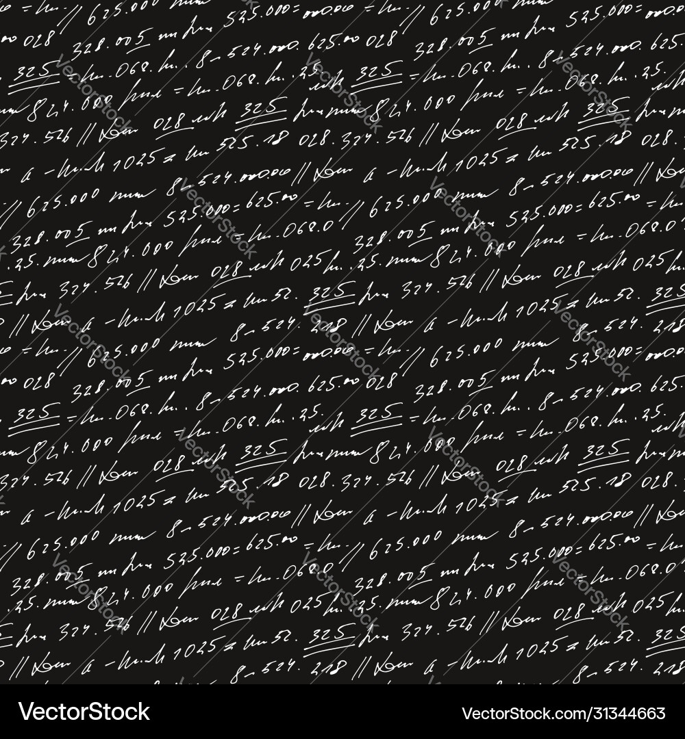 Handwritten abstract text and numbers seamless Handwritten abstract text and numbers seamless vector image