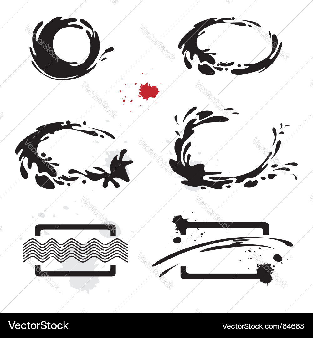 Ink Splatter Frames Vector Image