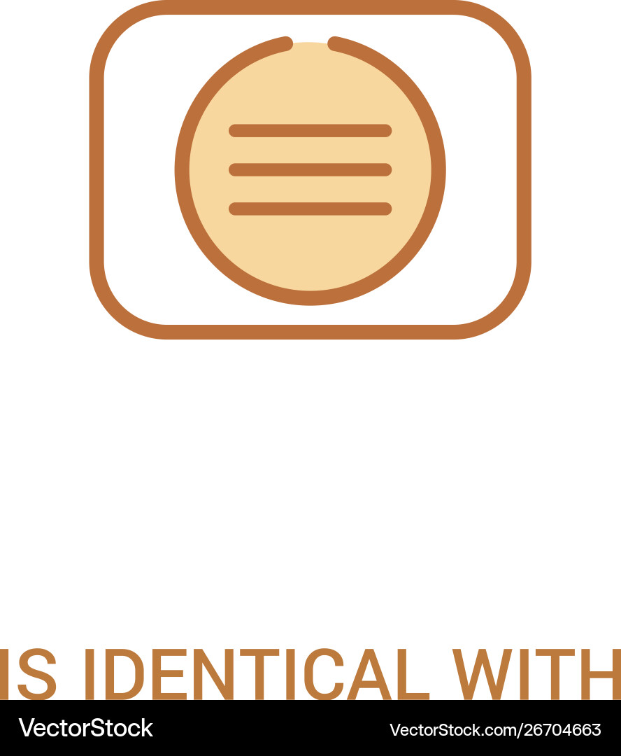 Is identical with concept 2 colored icon simple Vector Image