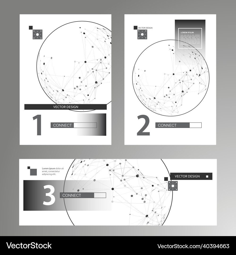 Lines network technology tech Lines network technology tech vector image