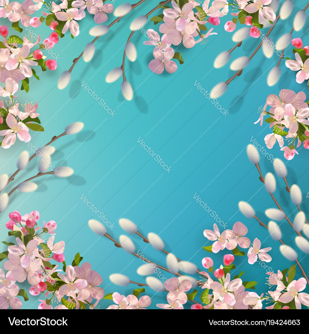 Spring background vector image
