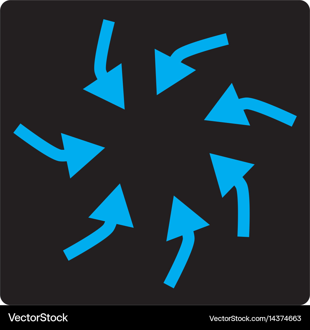 Swirl arrows interface toolbar button vector image
