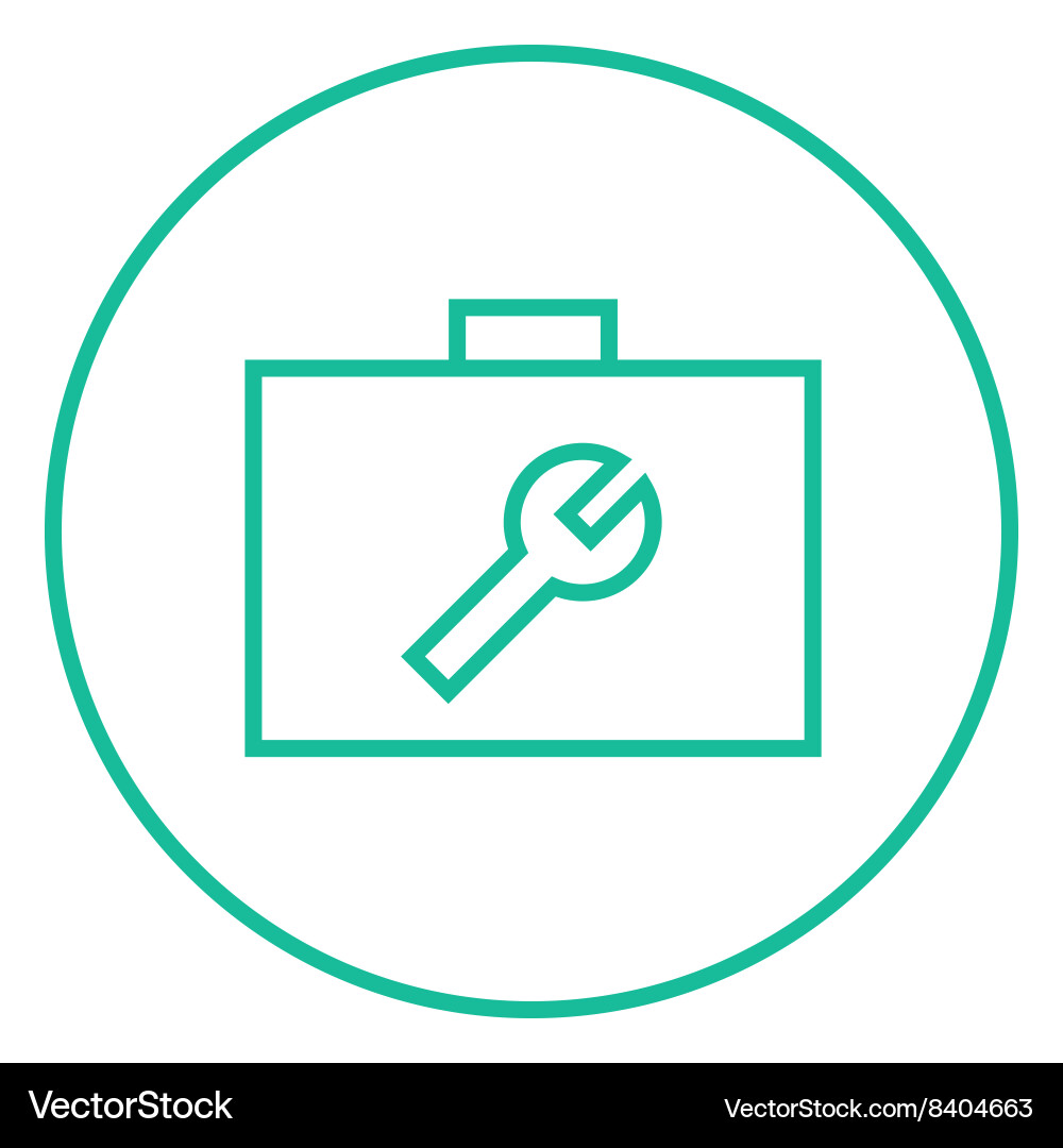 Toolbox line icon vector image