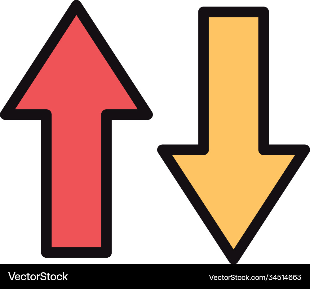 User interface upload and download data linear Vector Image