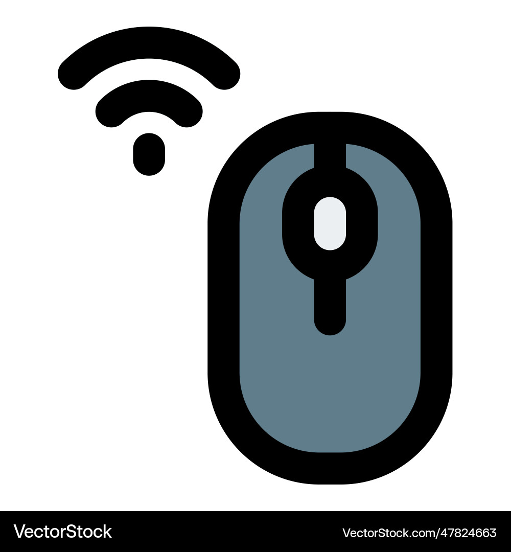 Wireless mouse handheld input device vector image