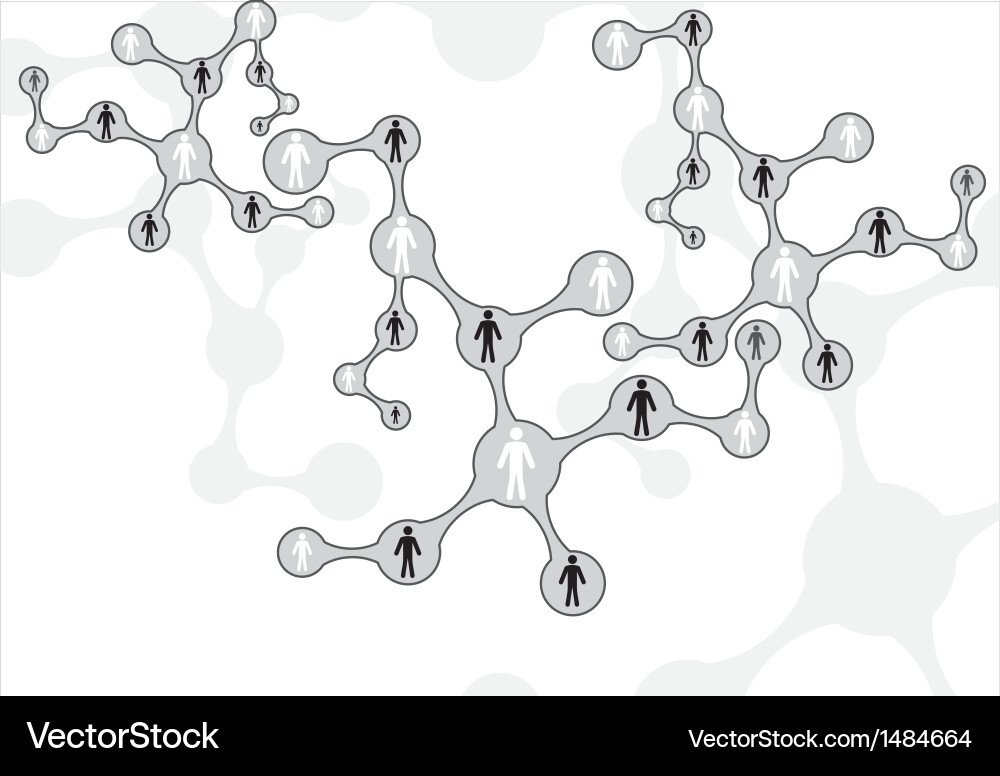 Abstract molecular structure background Vector Image