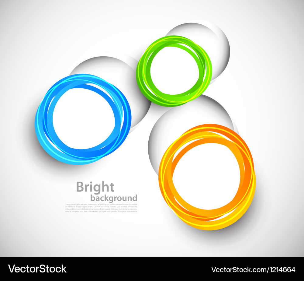 Background with colorful circles vector image