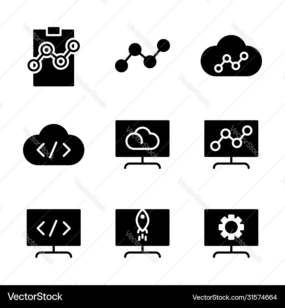Basic search engine optimization icon include vector image