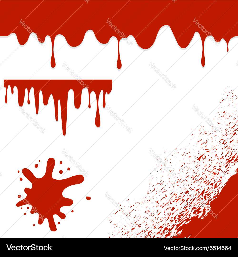 Blood Splatters and Blobs - Red vector image