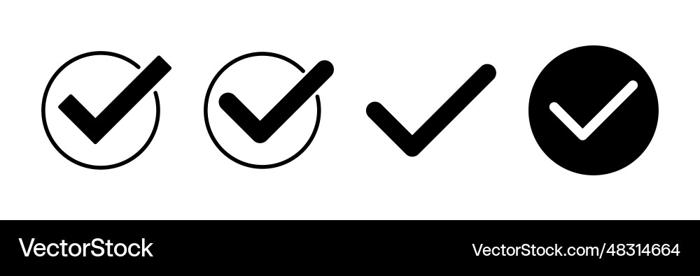 Check icon mark list button Check icon mark list button vector image