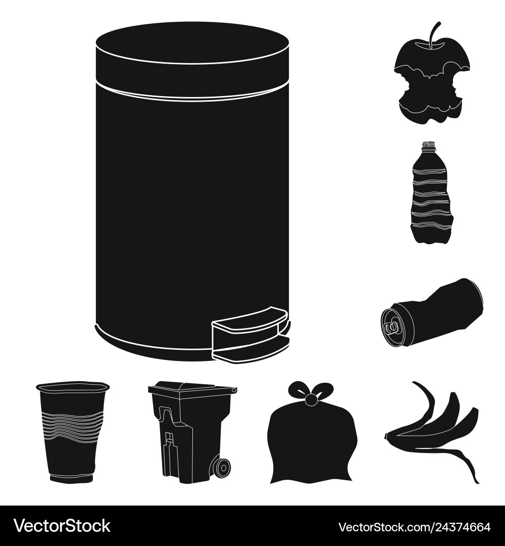 Design of refuse and junk symbol set Design of refuse and junk symbol set Vector Image
