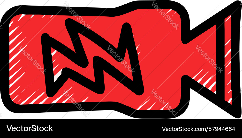 Dynamic Sketchy Video Camera Vector Image