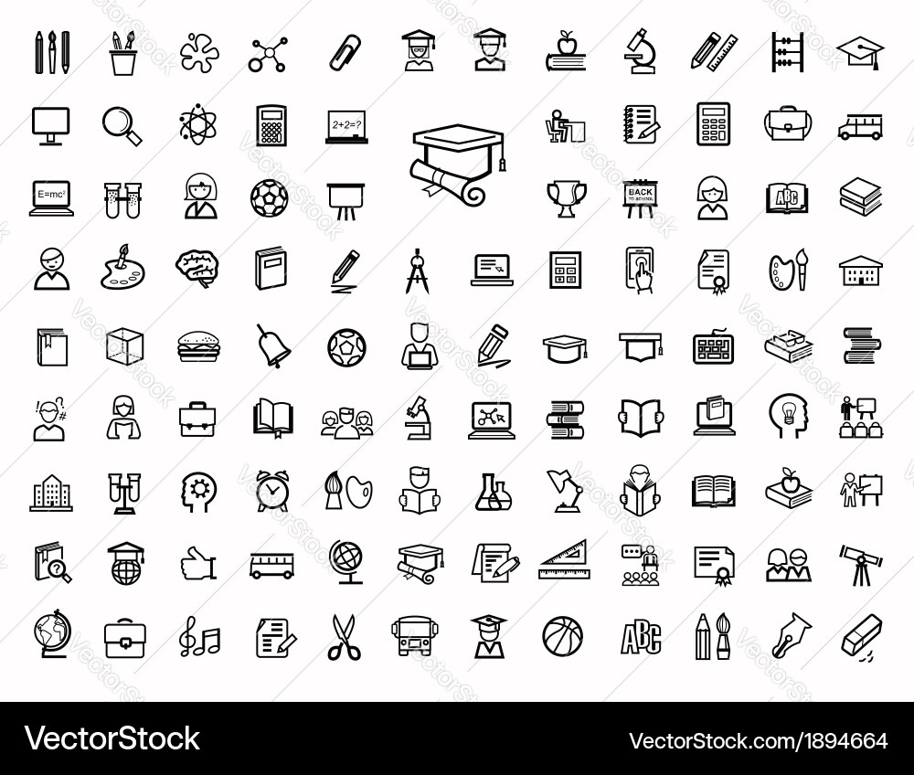 Education Icons - Learning & School Royalty Free Vector