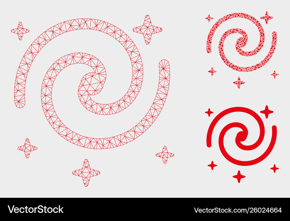 Galaxy Stars Mesh - Triangle Pattern vector image