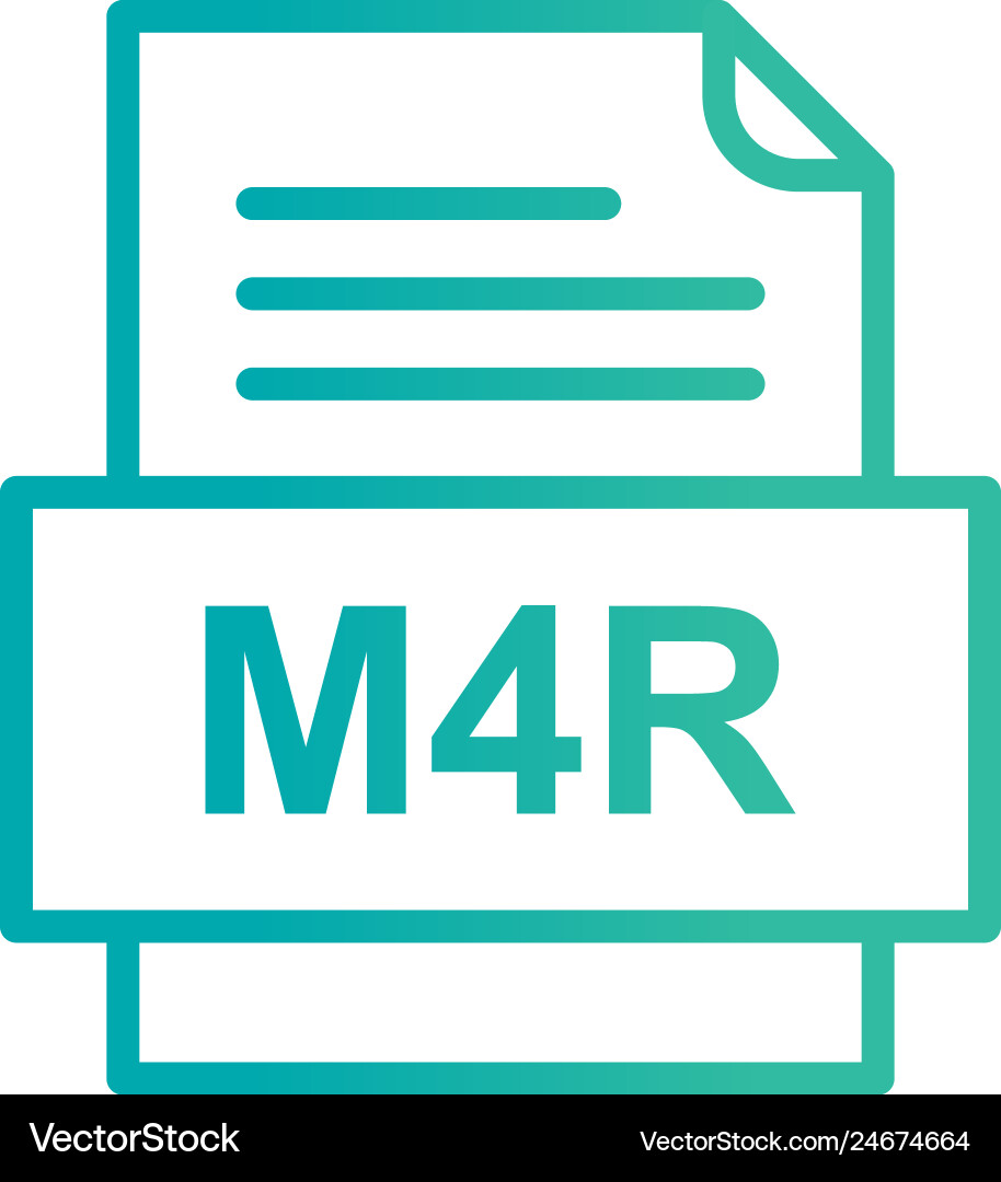 M4r file document icon vector image