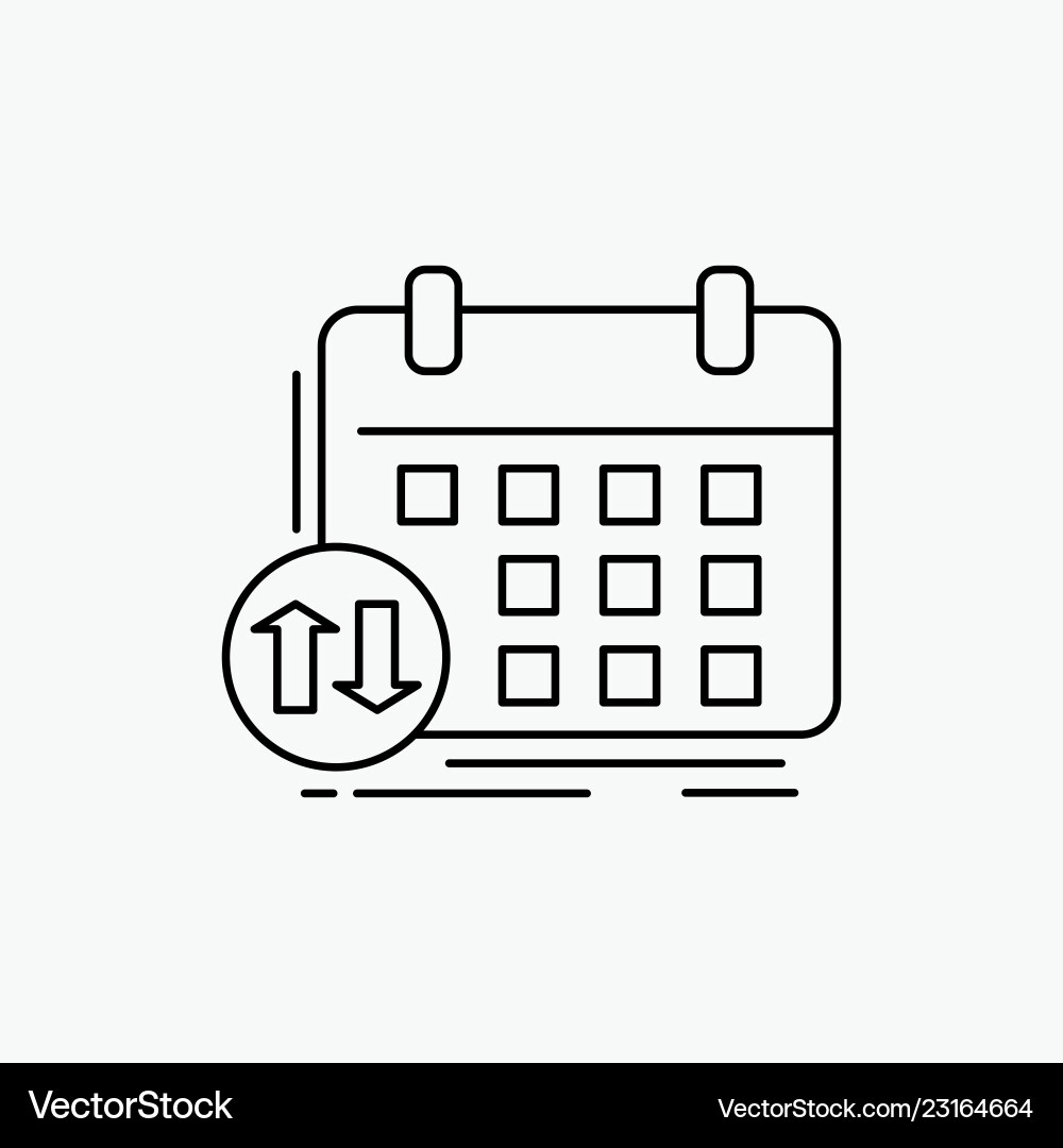 Schedule classes timetable appointment event line Schedule classes timetable appointment event line vector image