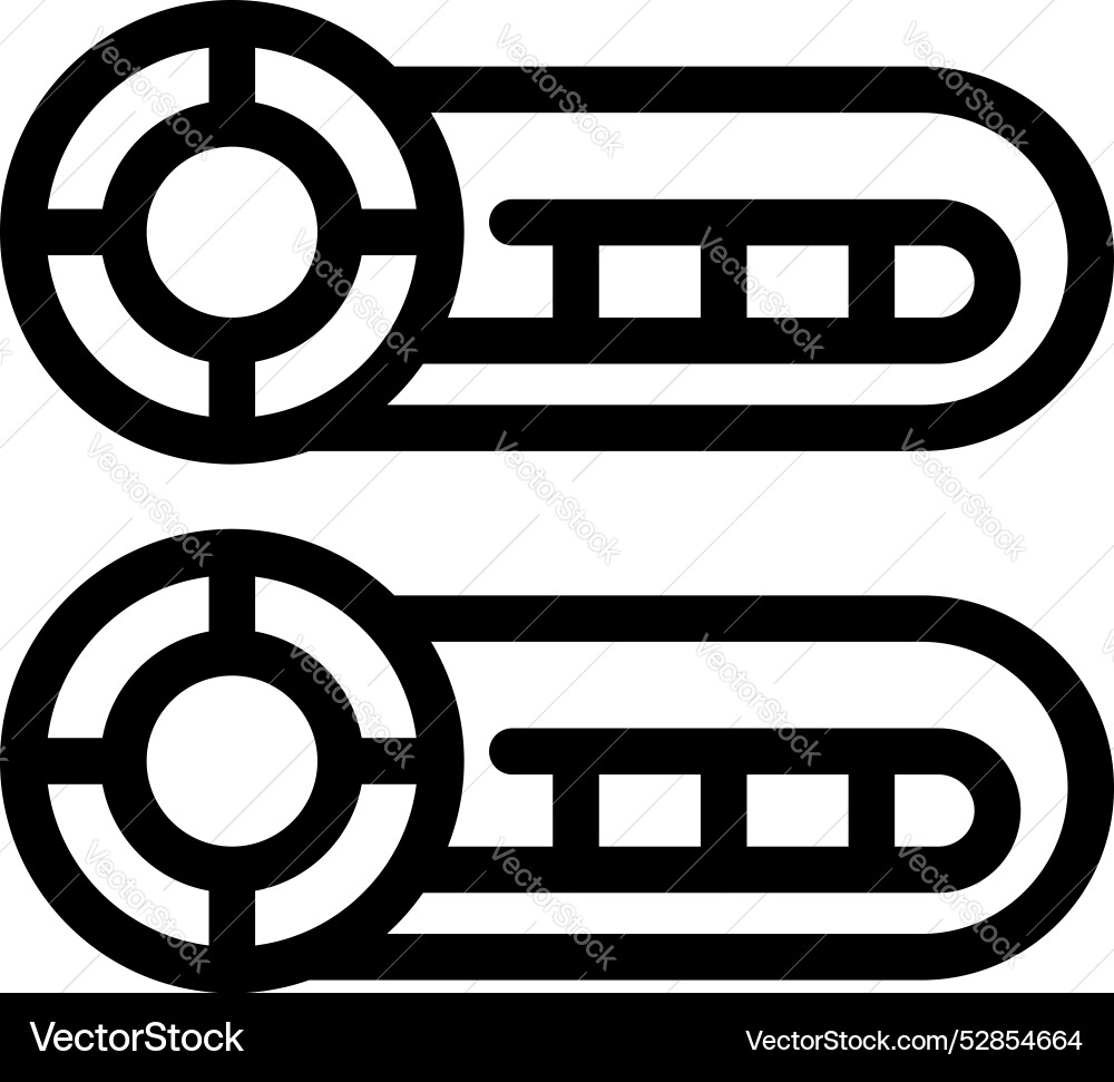 Set of two round slider bars with four steps being Set of two round slider bars with four steps being Vector Image