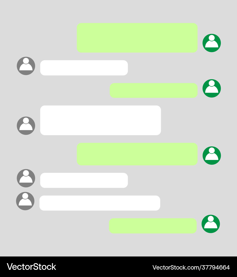 Short bubble message social screen empty chat Short bubble message social screen empty chat vector image