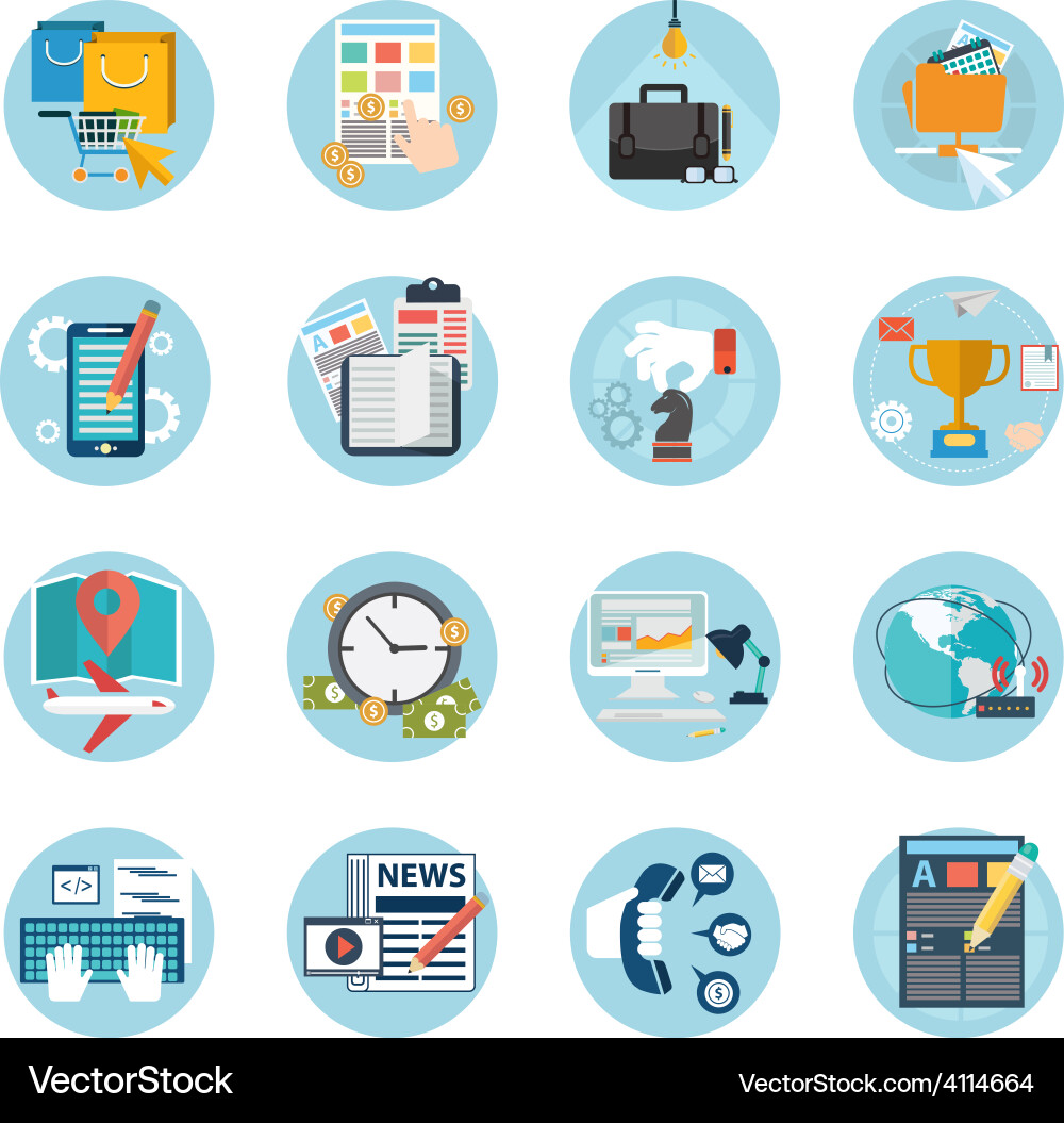 Web design and technology icons Vector Image