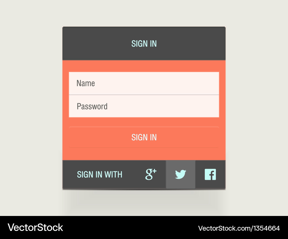 Web page login password security screen vector image