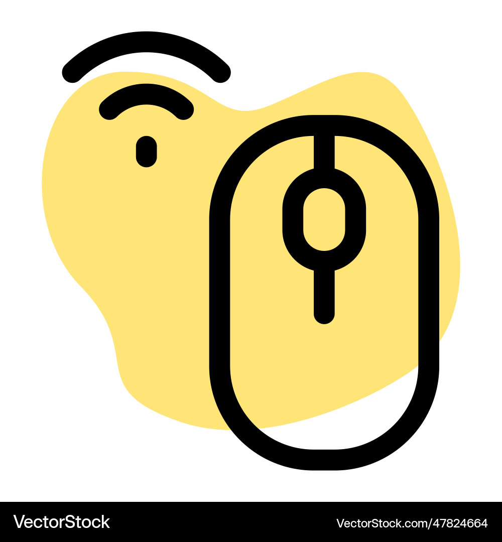 Wireless mouse handheld input device vector image
