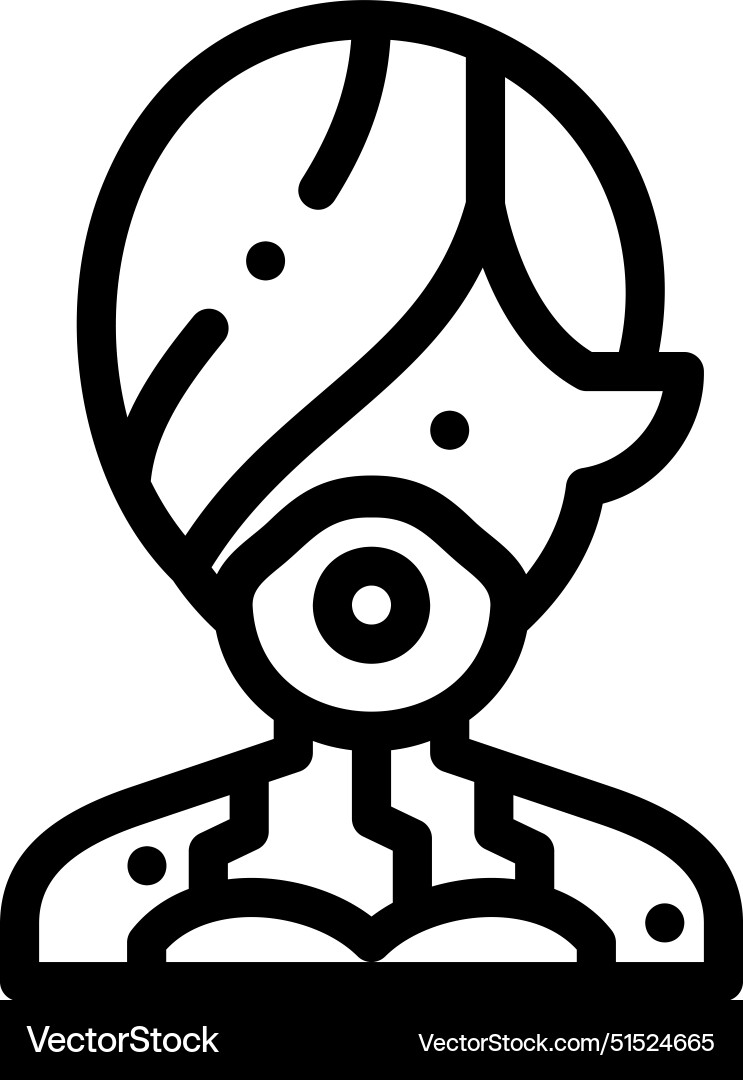 Bionic icon thin linear style design isolated Vector Image