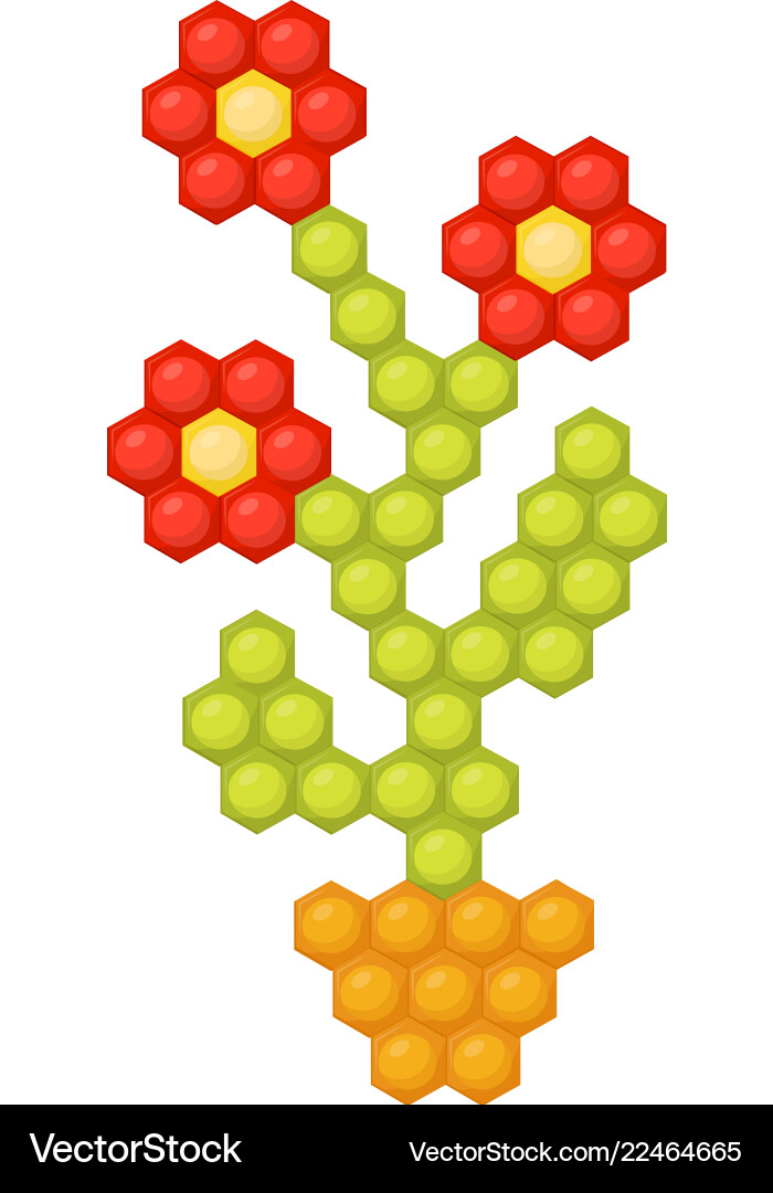 Blume aus hellen Kindern s Mosaik Spaß Blume aus hellen Kindern s Mosaik Spaß vektorbild