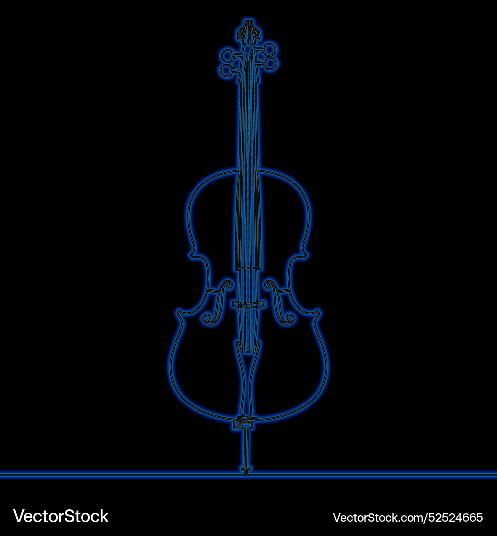 Bright shiny violin classical music neon concept Bright shiny violin classical music neon concept vector image