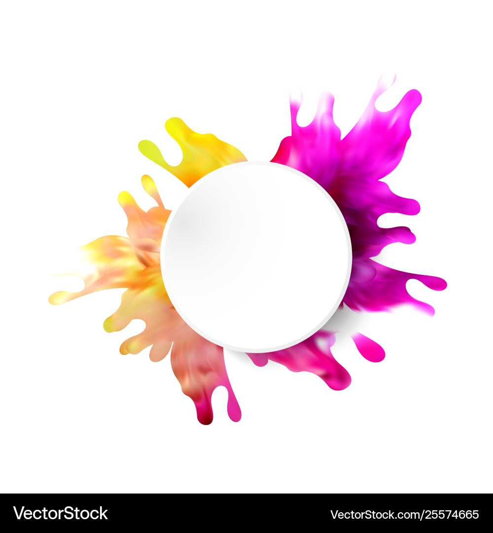 Colorful Fluid Paint Splash Background vector image