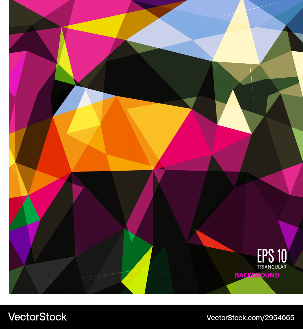 Colorful Triangular Background Vector Image