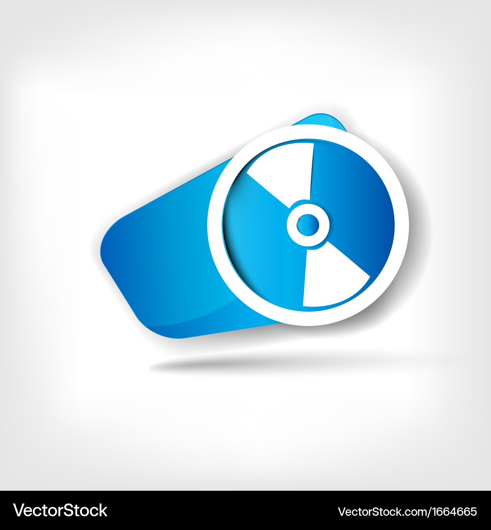 Compact disk web icon vector image