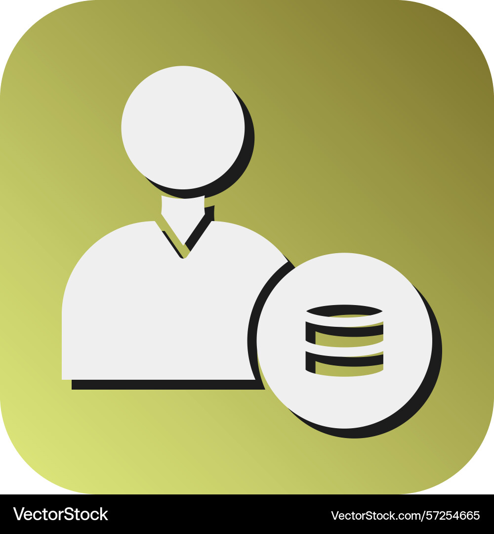 Data scientist glyph gradient background icon Vector Image