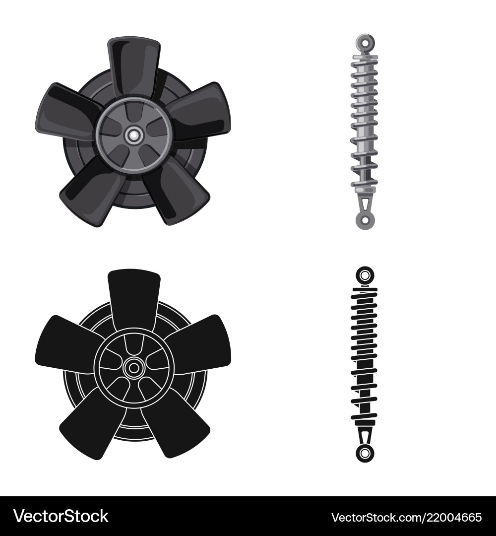 Design of auto and part symbol set vector image