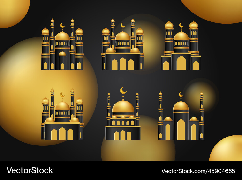 Eid mubarok greeting card with islamic ornament Eid mubarok greeting card with islamic ornament vector image