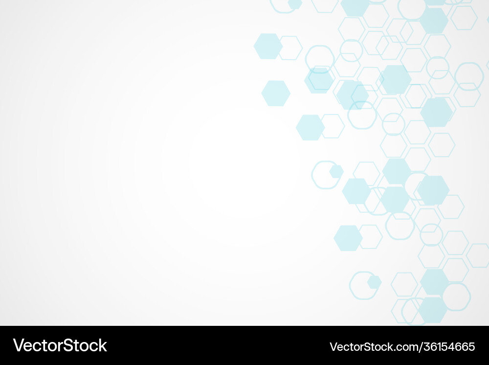 Hexagonal abstract background big data vector image