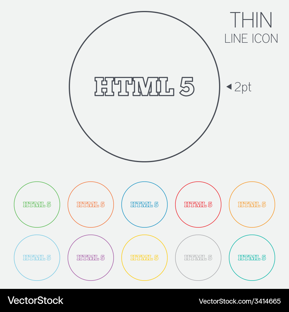 Html5 sign icon new markup language symbol Vector Image