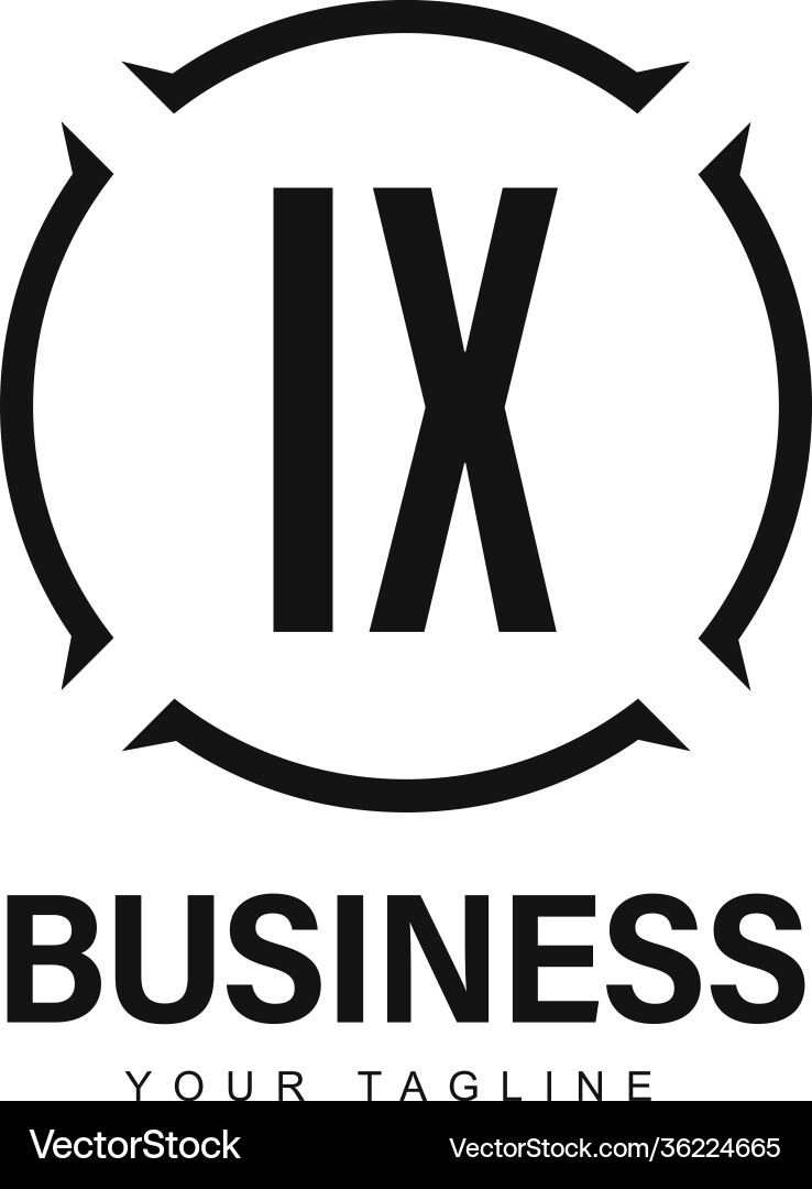Ix initial a logo design with abstract style Ix initial a logo design with abstract style vector image