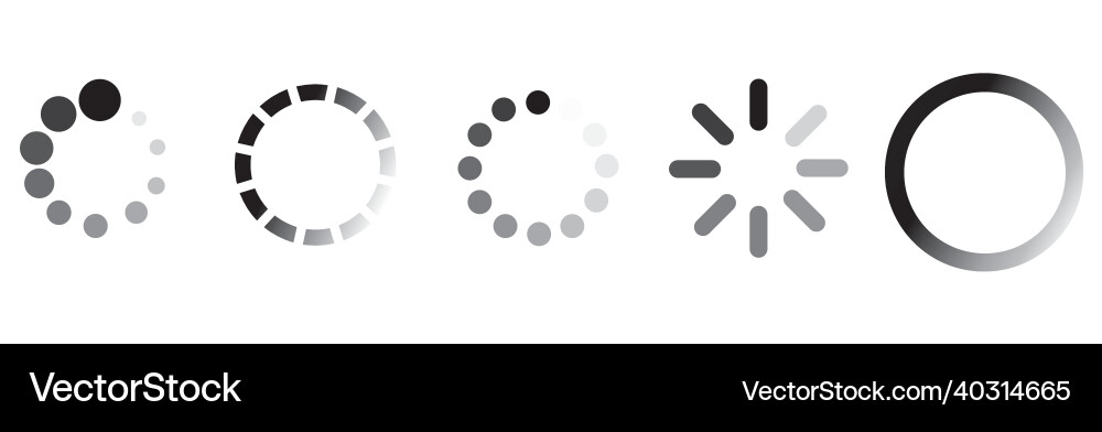Loading Icons - Circular Progress vector image
